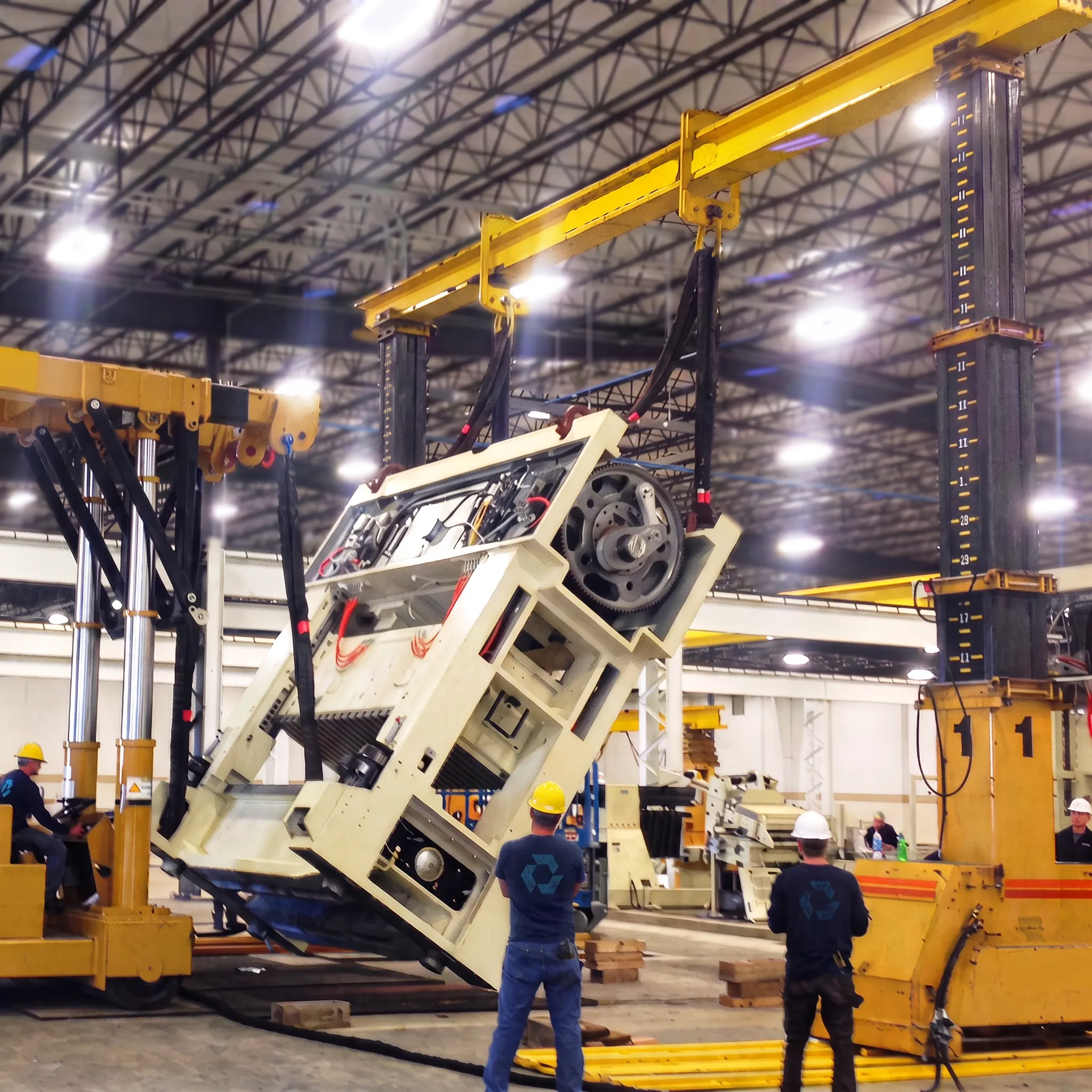 LAMON IG crew on site inside an industrial facility